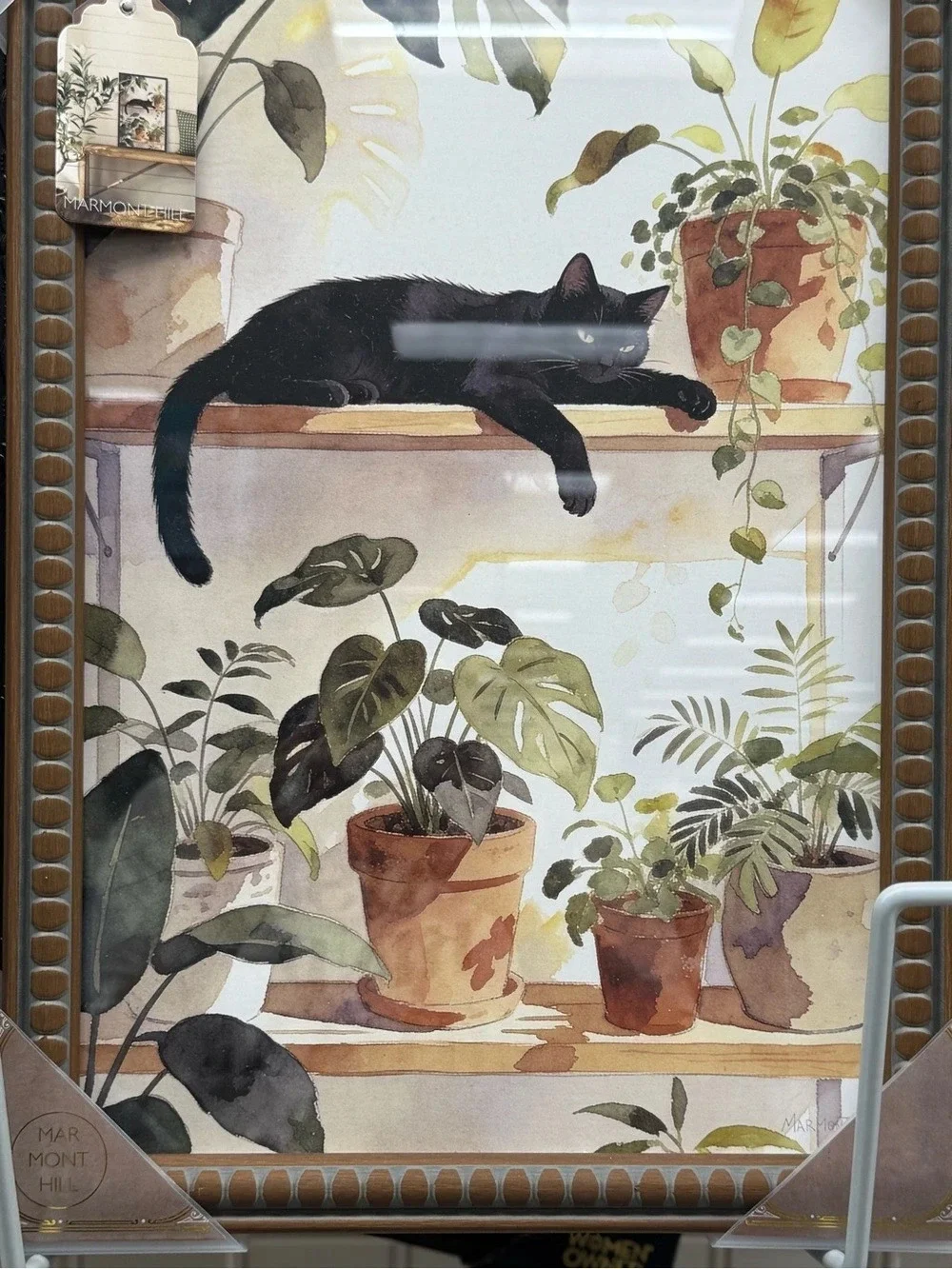 Botanical Cat Wall Art Print
